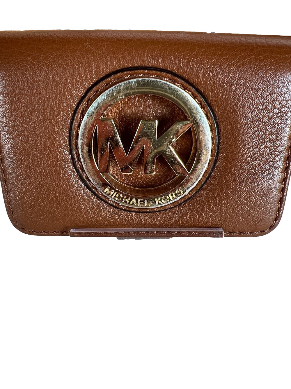 Michael Kors Fulton Brown Leather Cardholder Case - Picture 3 of 10